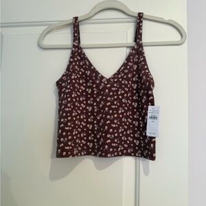 American Eagle Outfitters Burgundy Floral Camisole - NWT!